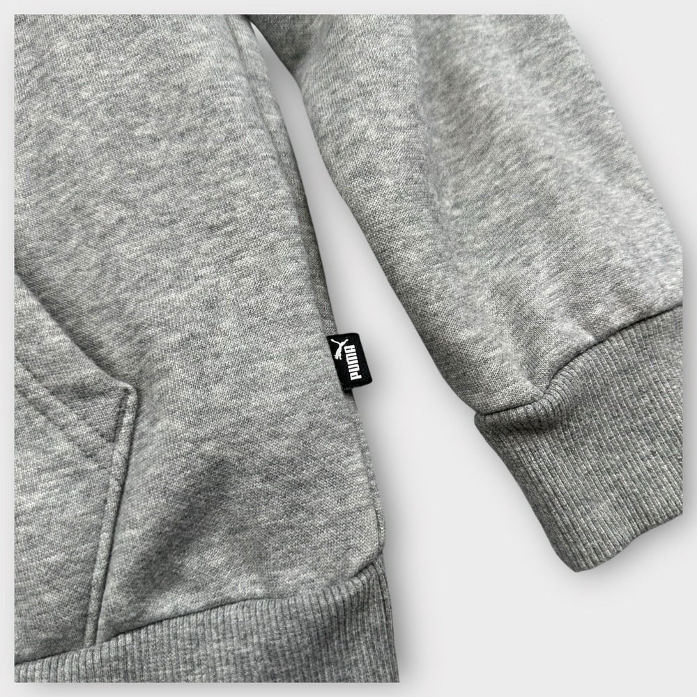 PUMA Essentials No 1 Logo Hoodie Mens S Gray Pullover Athletic Streetwear Sporty - Picture 2 of 13